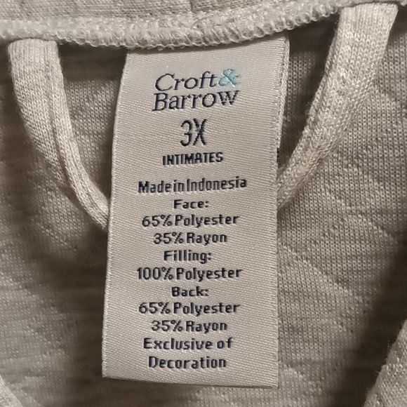 Chemise De Nuit Croft & Barrow - Taille M - Noir - Neuve Avec étiquettes
